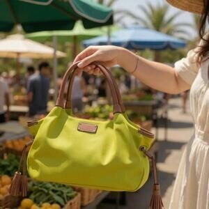 Kate Spade Stevie Large Y2K Bag Neon Green Rare Like New